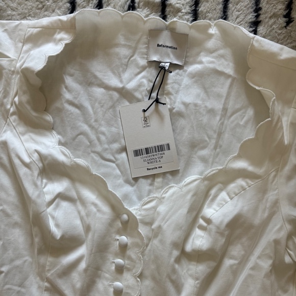 Reformation Elianna Top Ivory - Size 8 - Picture 5 of 6
